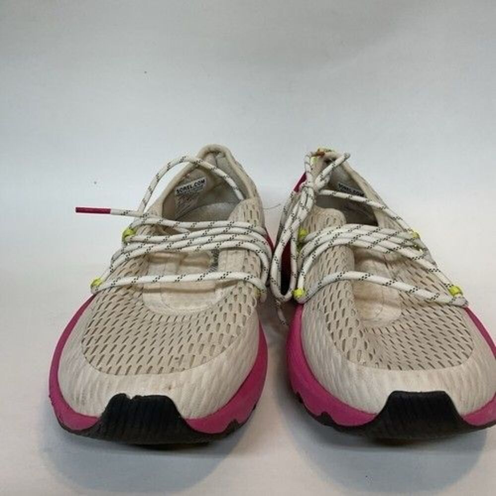 Sorel Kinetic Impact Pink/White Lace Up Cactus Sneakers Women 9.5 Vietnam Mesh - Picture 5 of 12